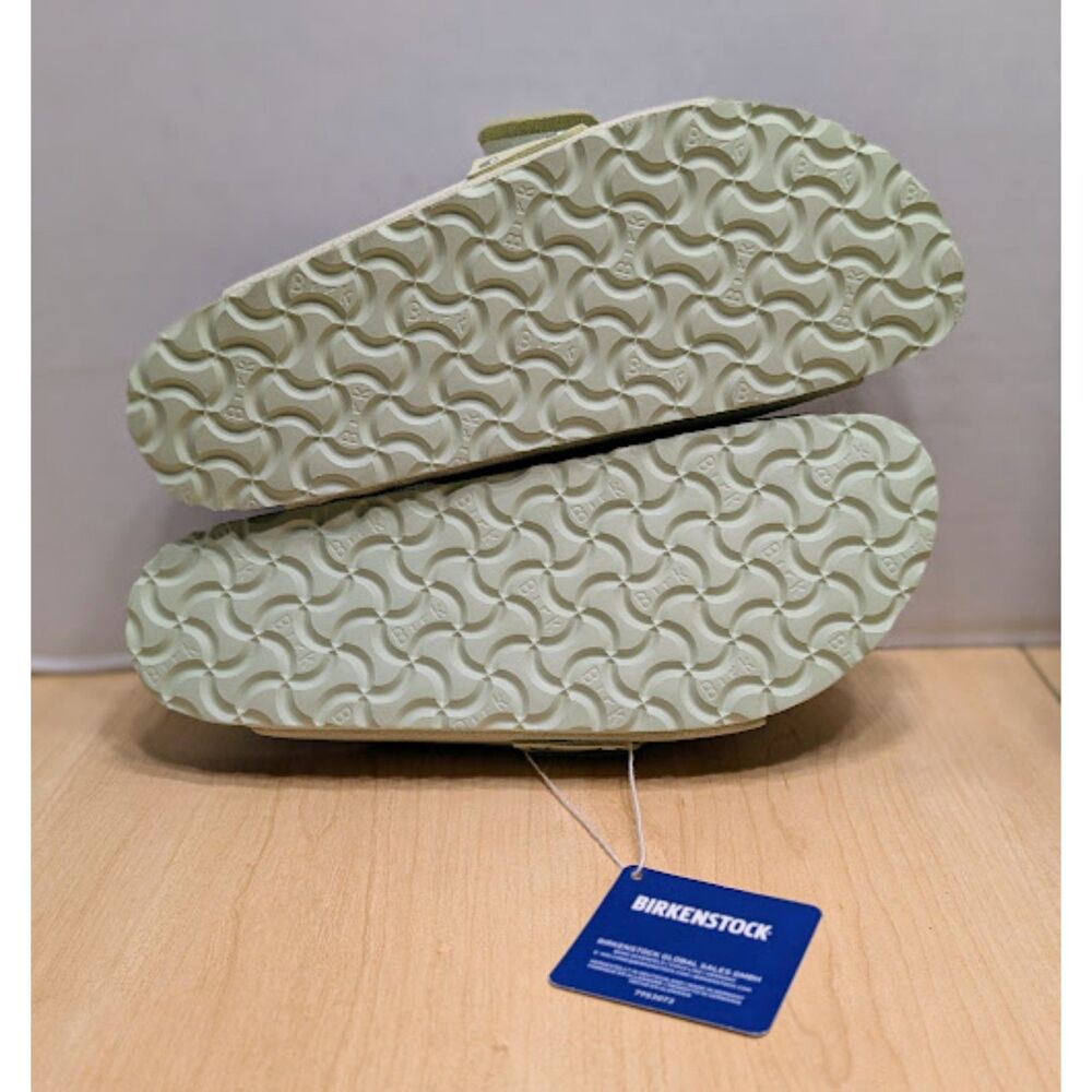 Birkenstock Kyoto Green Suede & Leather Slide Sandals Women's 10 EU 41 NWT - Picture 10 of 13